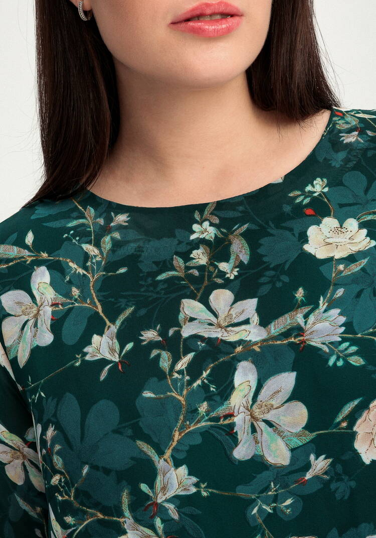 Платье ярусное с цветочным принтом шир.  750, рис. 35