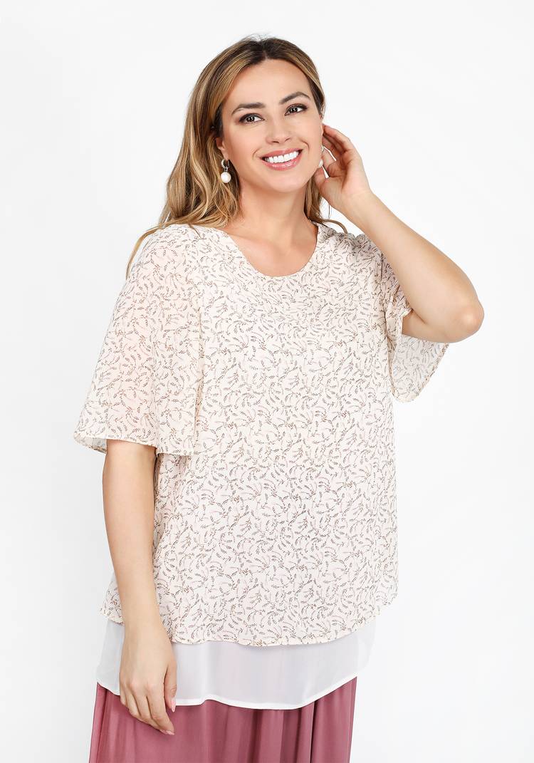 Блузка двуслойная с коротким рукавом шир.  750, рис. 8