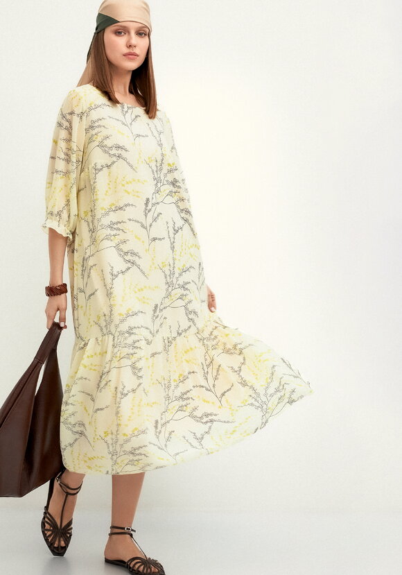 Платье с цветочным принтом шифоновое шир.  580, рис. 10