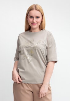 Футболка с принтом Золотой цветок