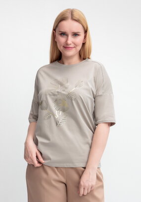 Футболка с принтом Золотой цветок