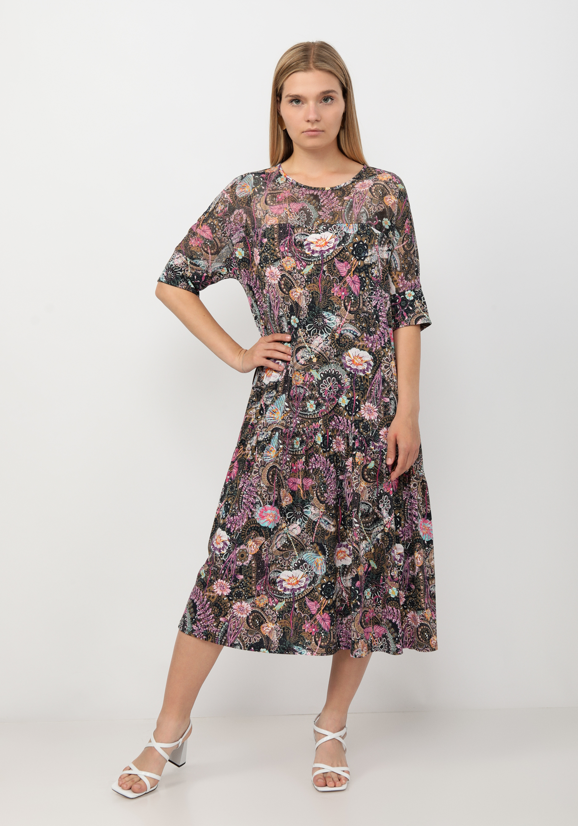 Платье "Камрин" Sakton, цвет мультиколор, размер 48 - фото 1