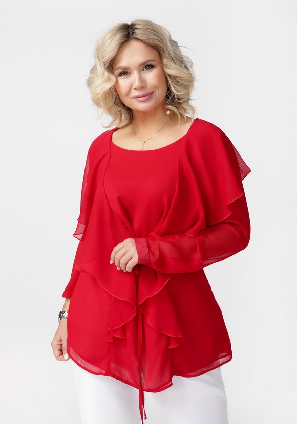 Туника удлиненная с широким воротником шир.  580, рис. 1