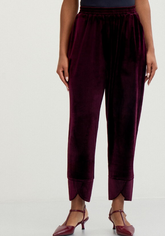 Брюки бананы из бархата Нелли шир.  580, рис. 4