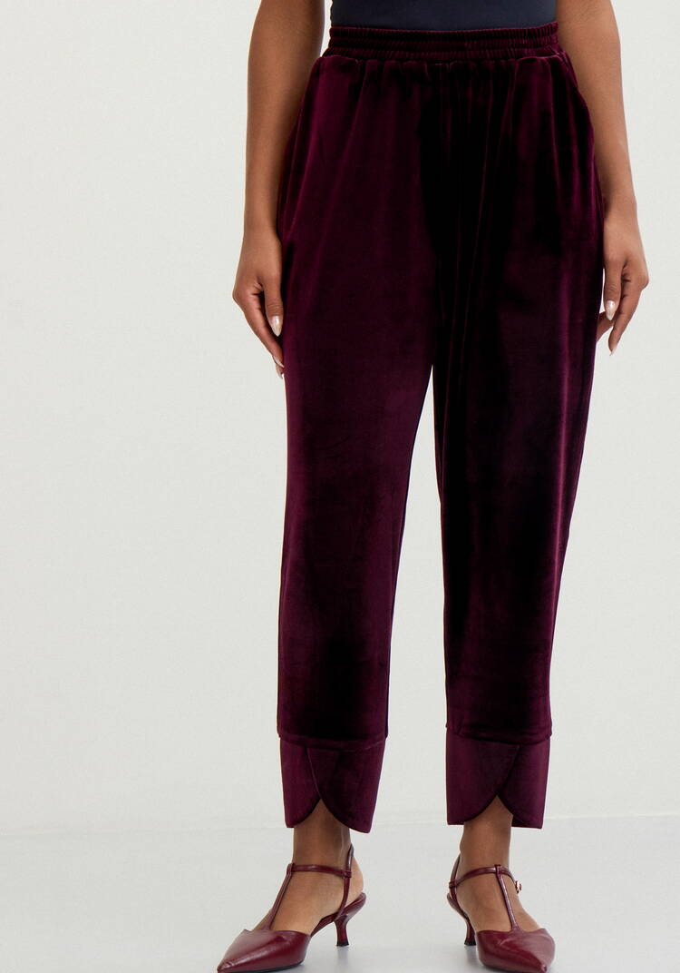 Брюки бананы из бархата Нелли шир.  750, рис. 4