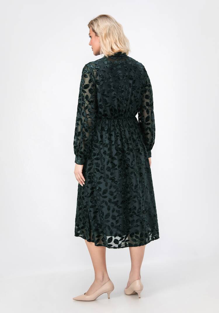 Платье из бархата с воротником-стойкой шир.  750, рис. 10