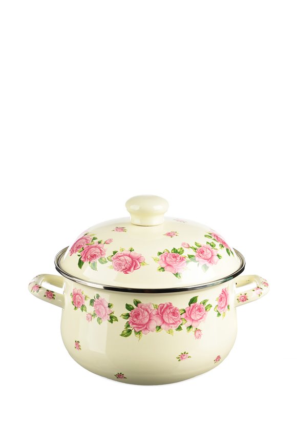 Кастрюля эмалированная Розанна шир.  580, рис. 1