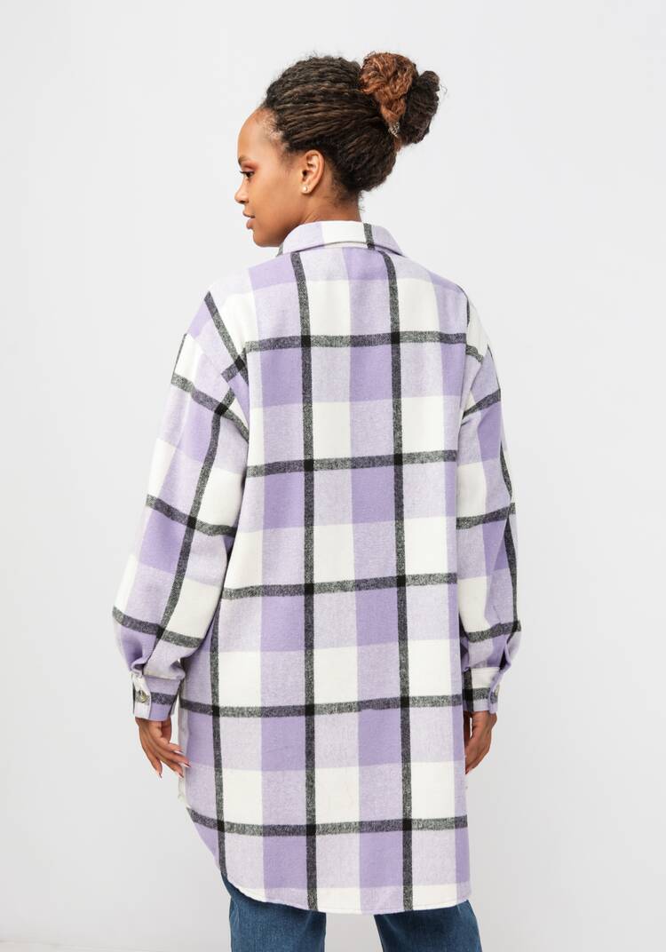 Рубашка удлиненная в клетку Венди шир.  750, рис. 15