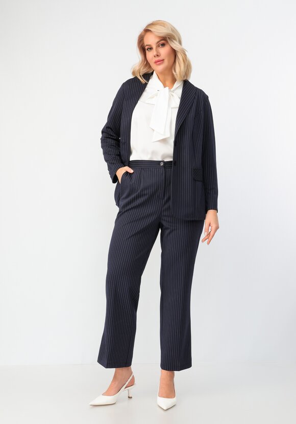 Брюки прямого кроя в полоску шир.  580, рис. 26