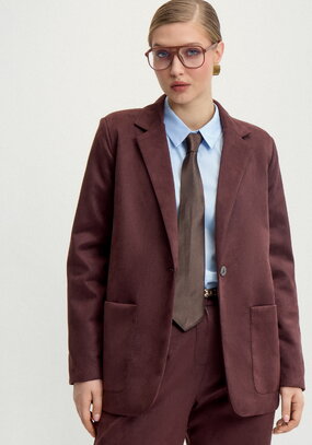 Пиджак одноборный замшевый