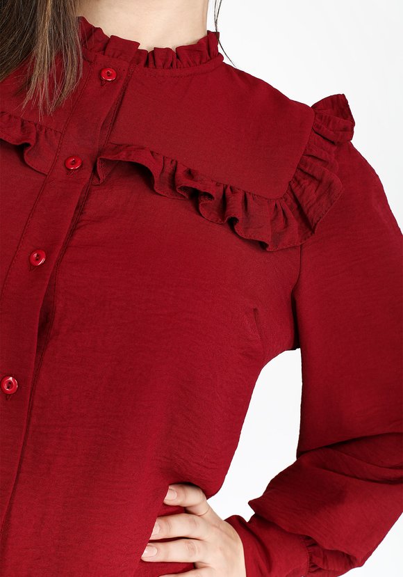 Блуза с объемными рукавами на манжетах шир.  580, рис. 13