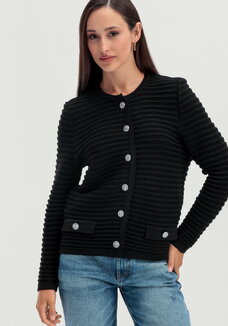 Пиджак в полоску на металлических пуговицах