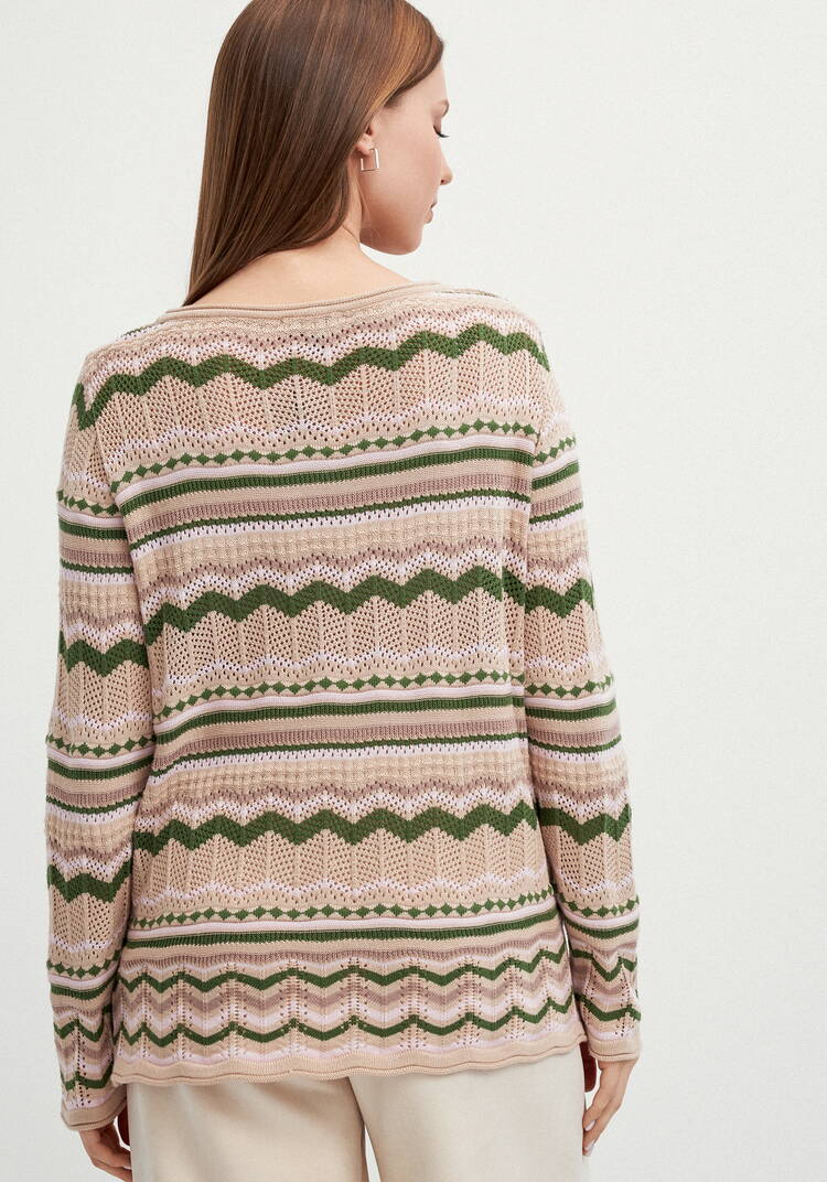 Джемпер с морским орнаментом шир.  750, рис. 22