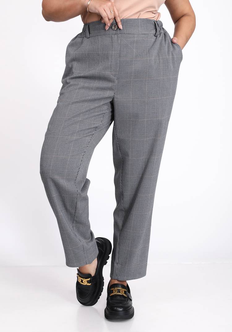 Брюки широкие с принтом пье-де-пуль шир.  750, рис. 5