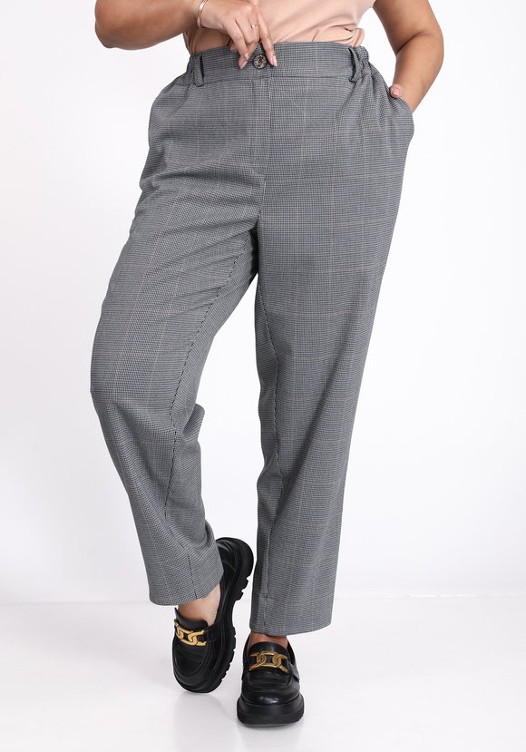 Брюки широкие с принтом пье-де-пуль шир.  580, рис. 5