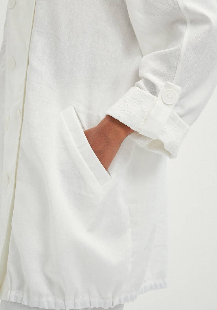 Пыльник с отделкой из шитья шир.  750, рис. 17