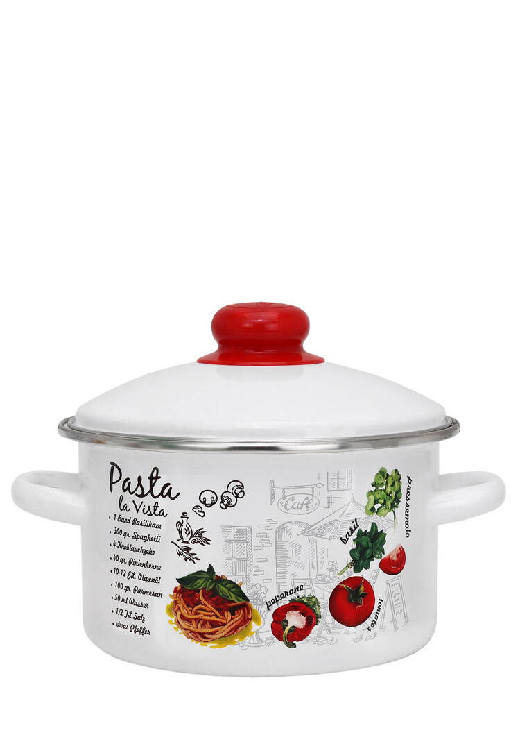 Эмалированная кастрюля Паста ла Виста шир.  750, рис. 1