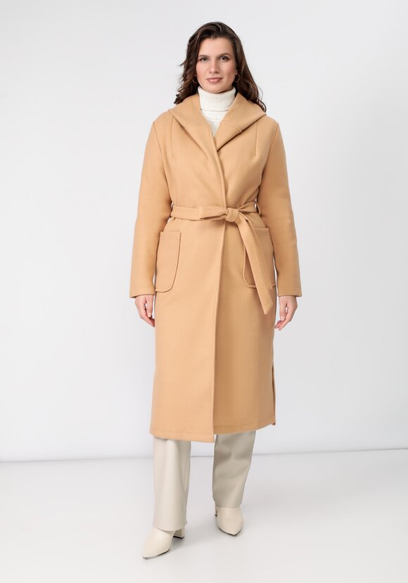 Пальто удлиненное с поясом шир.  580, рис. 10