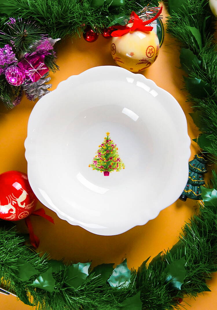 Салатник из фарфора Алая лента шир.  750, рис. 2