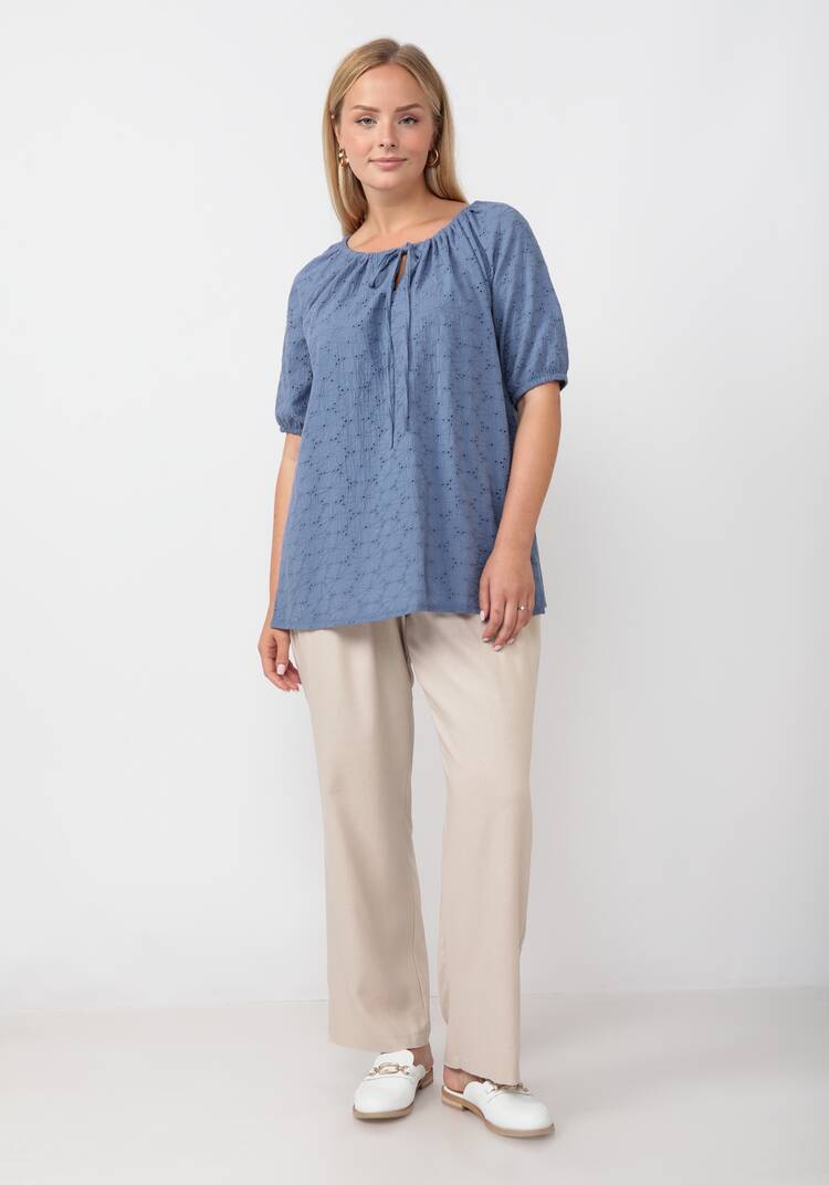 Блуза из шитья свободного кроя шир.  750, рис. 7