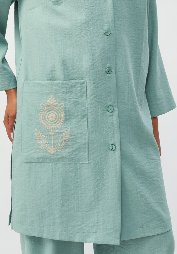 Кардиган с принтом на пуговицах шир.  580, рис. 6