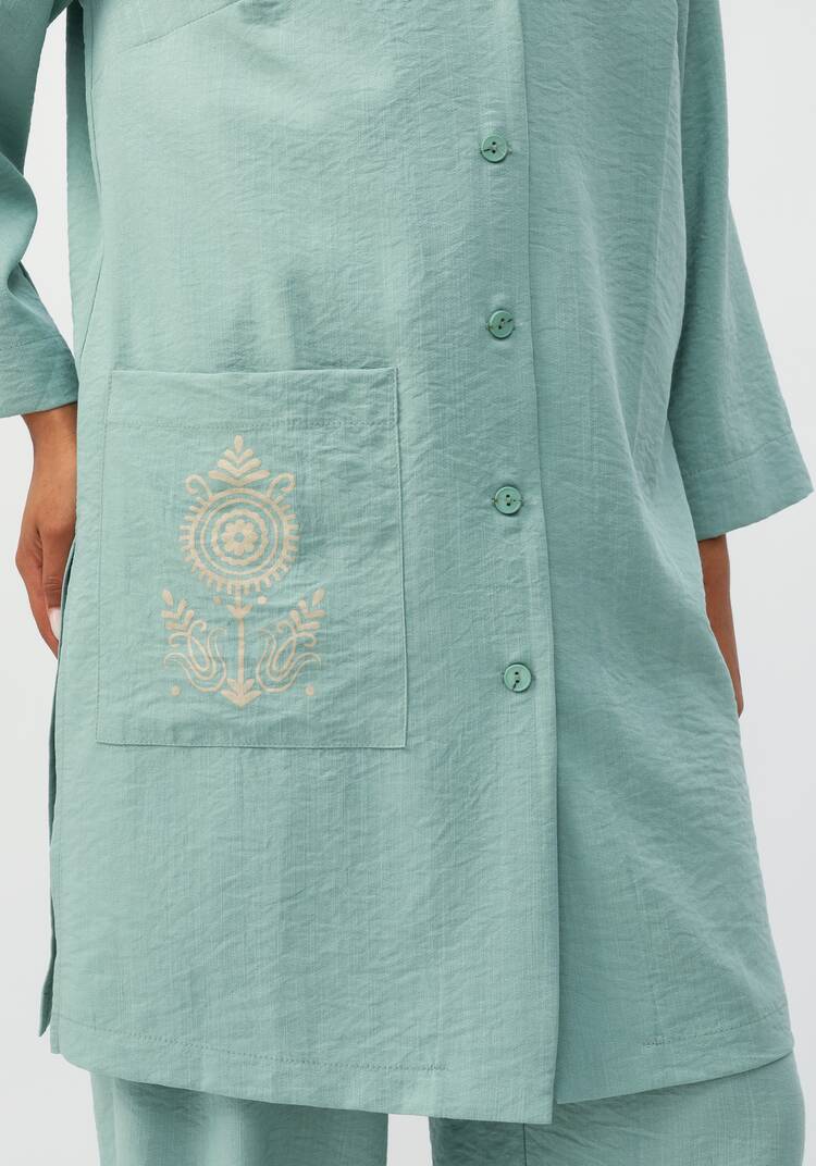 Кардиган с принтом на пуговицах шир.  750, рис. 6