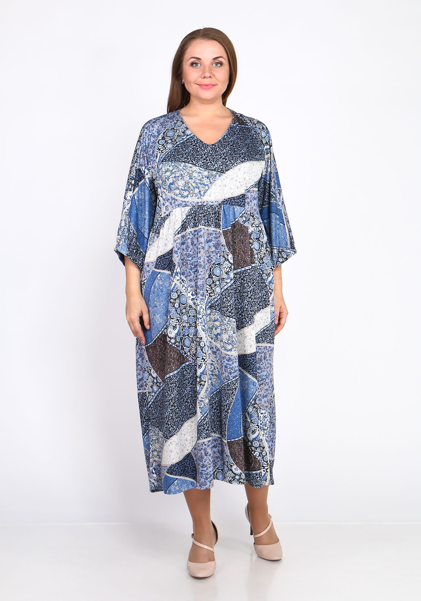 Платье "Мягкий рассвет" Синель, размер 50, цвет голубой - фото 1