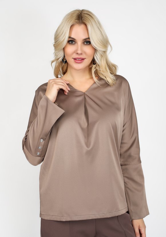 Блуза с фантазийным манжетом шир.  580, рис. 7