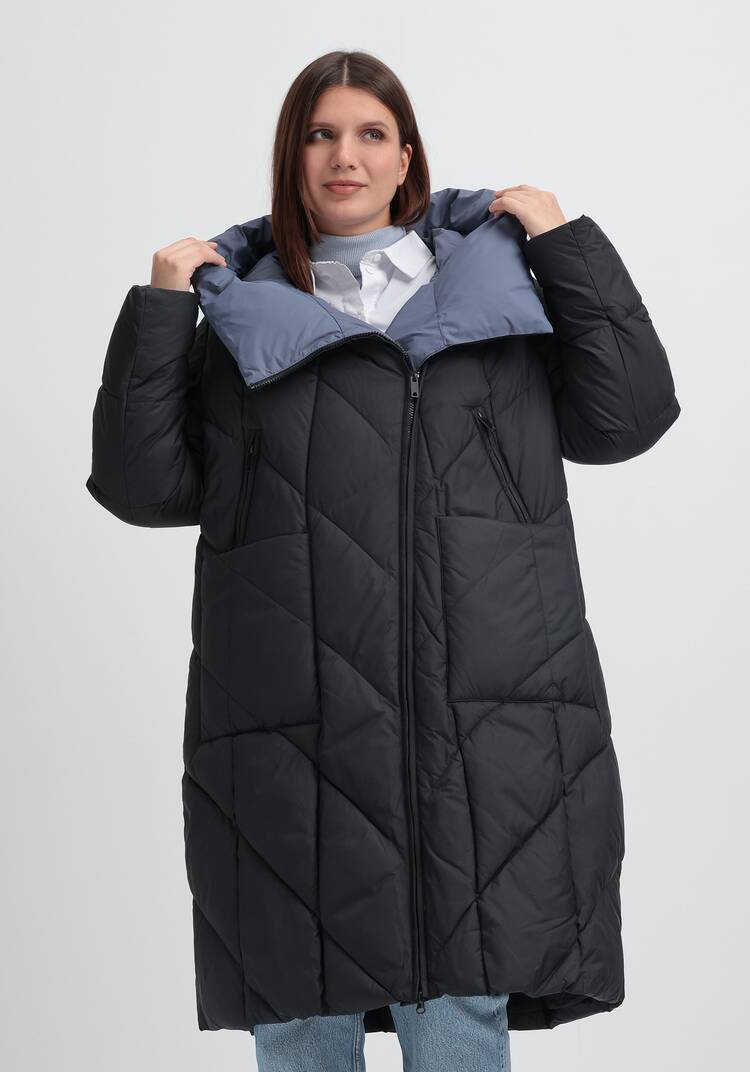 Пуховик с асимметричной молнией шир.  750, рис. 12