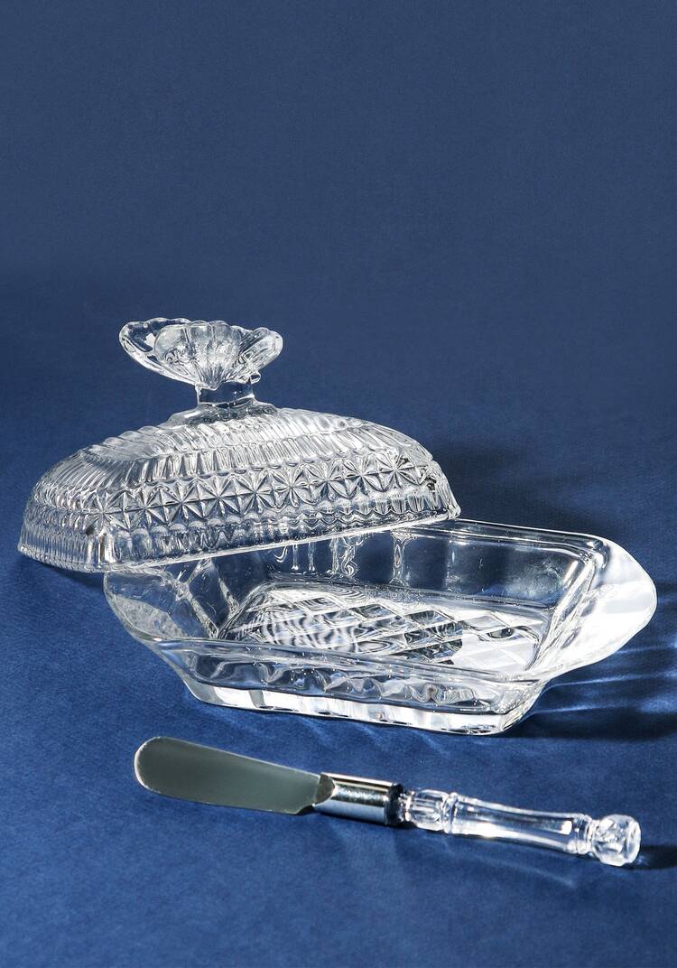 Маслёнка с ножом Муза + Икорница в подарок шир.  750, рис. 3