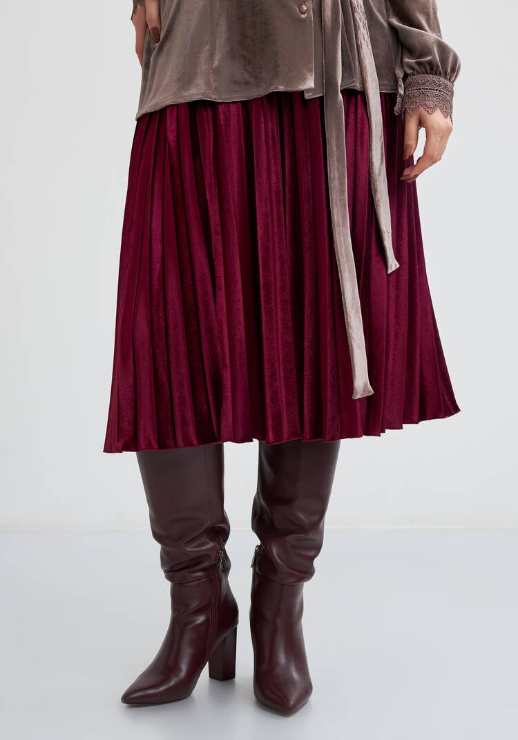 Юбка плиссированная из бархата шир.  750, рис. 12
