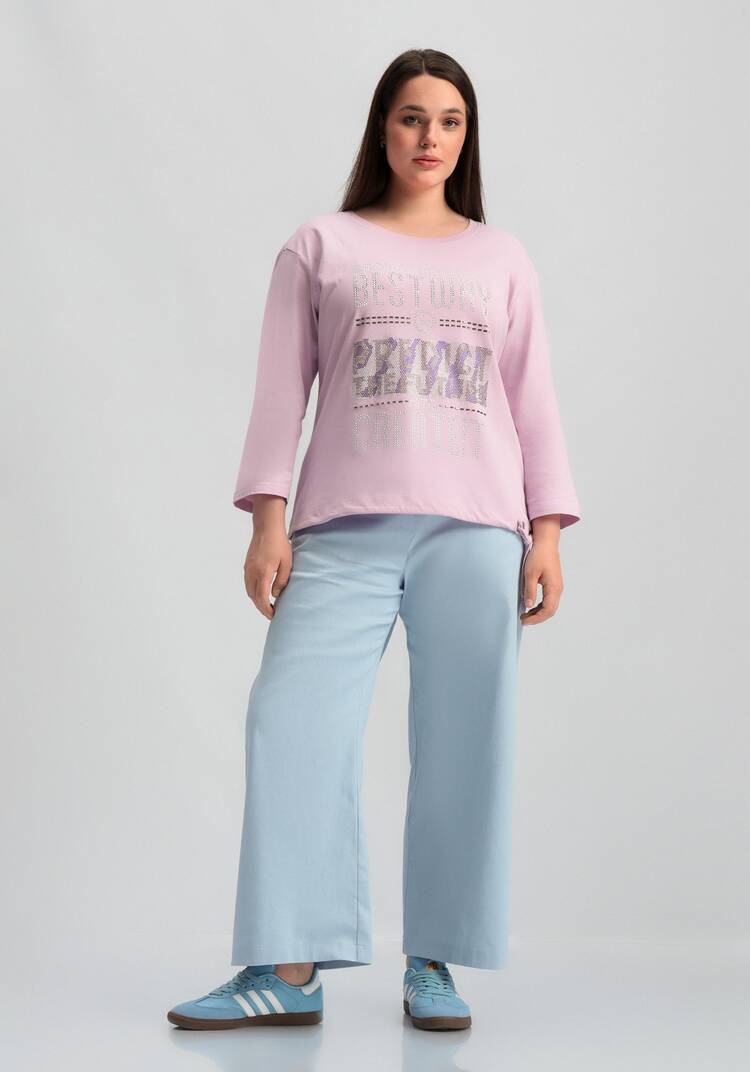 Лонгслив с декором из страз шир.  750, рис. 28