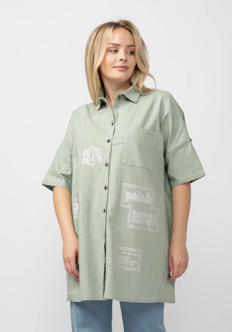 Удлиненная рубашка женская Каролин шир.  750, рис. 6