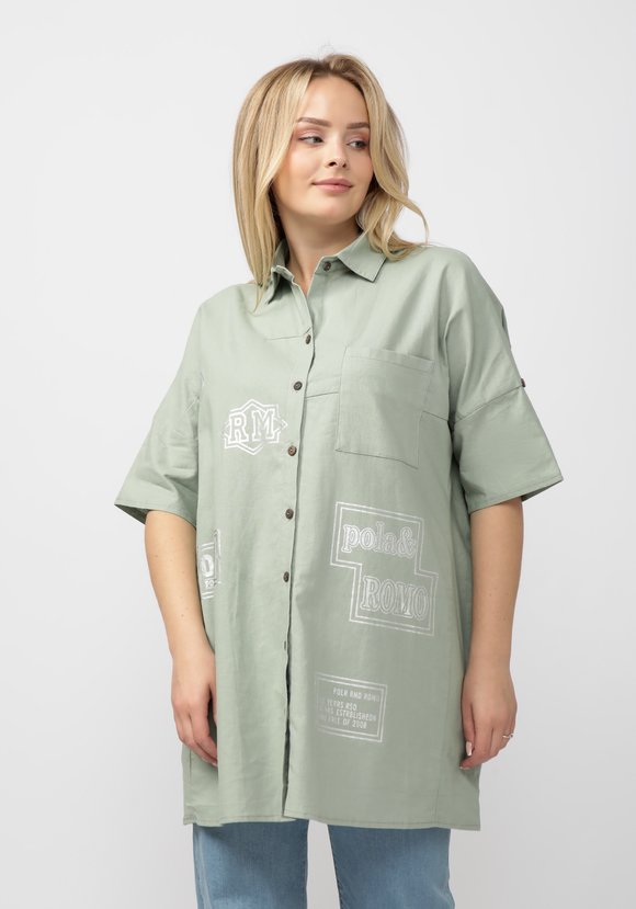 Удлиненная рубашка женская Каролин шир.  580, рис. 6