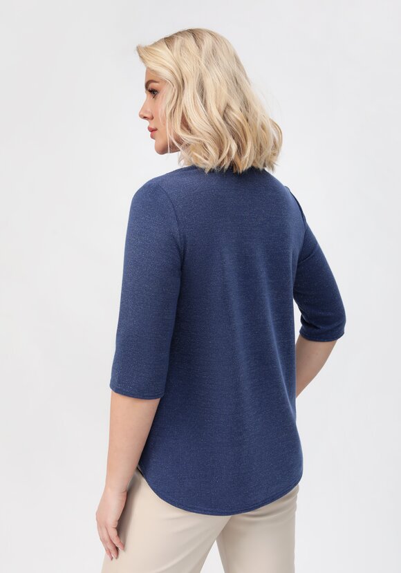 Блуза с декором из страз по горловине шир.  580, рис. 16