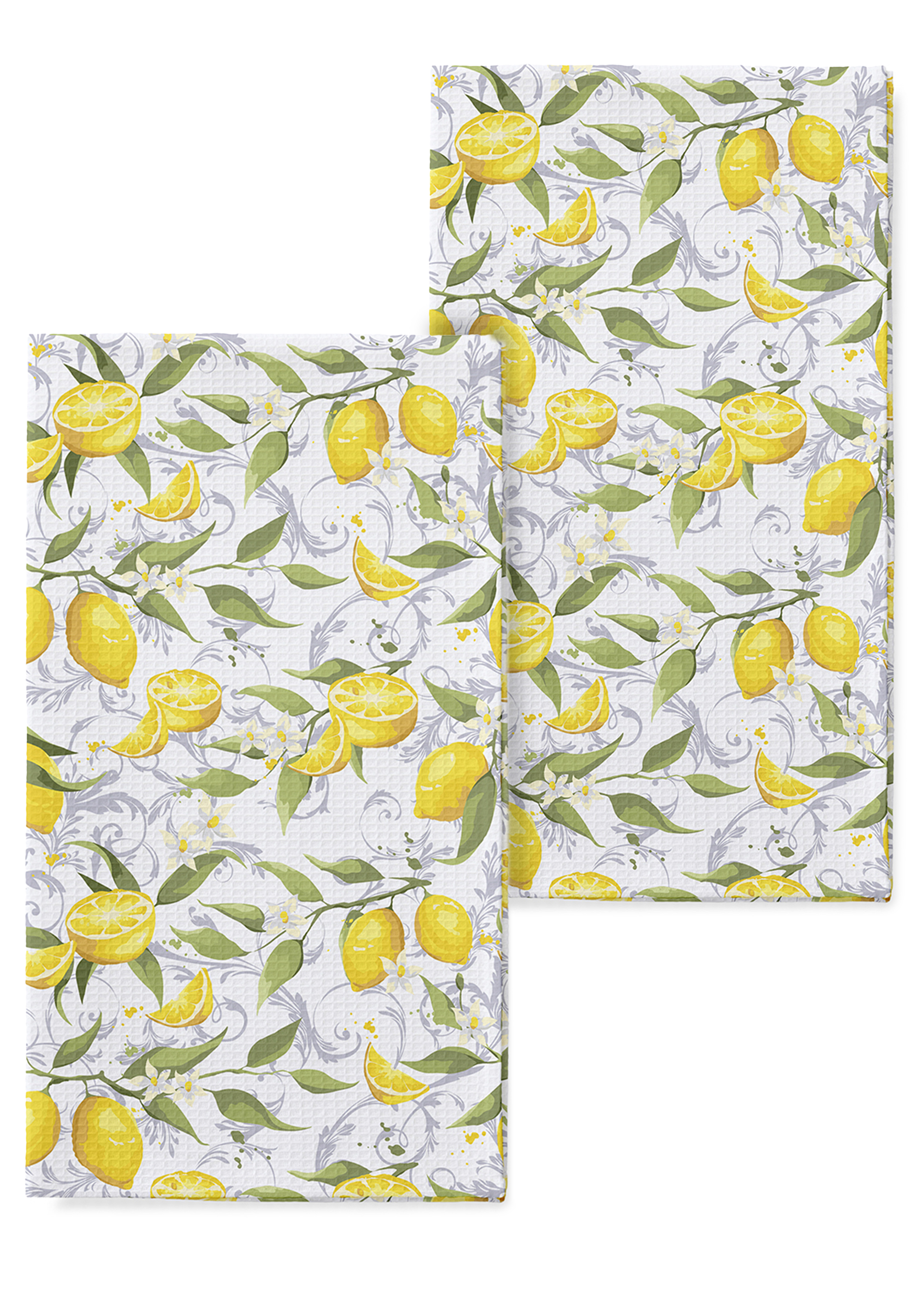 Полотенце вафельное quotЛимонный сад quot 2 шт 499₽