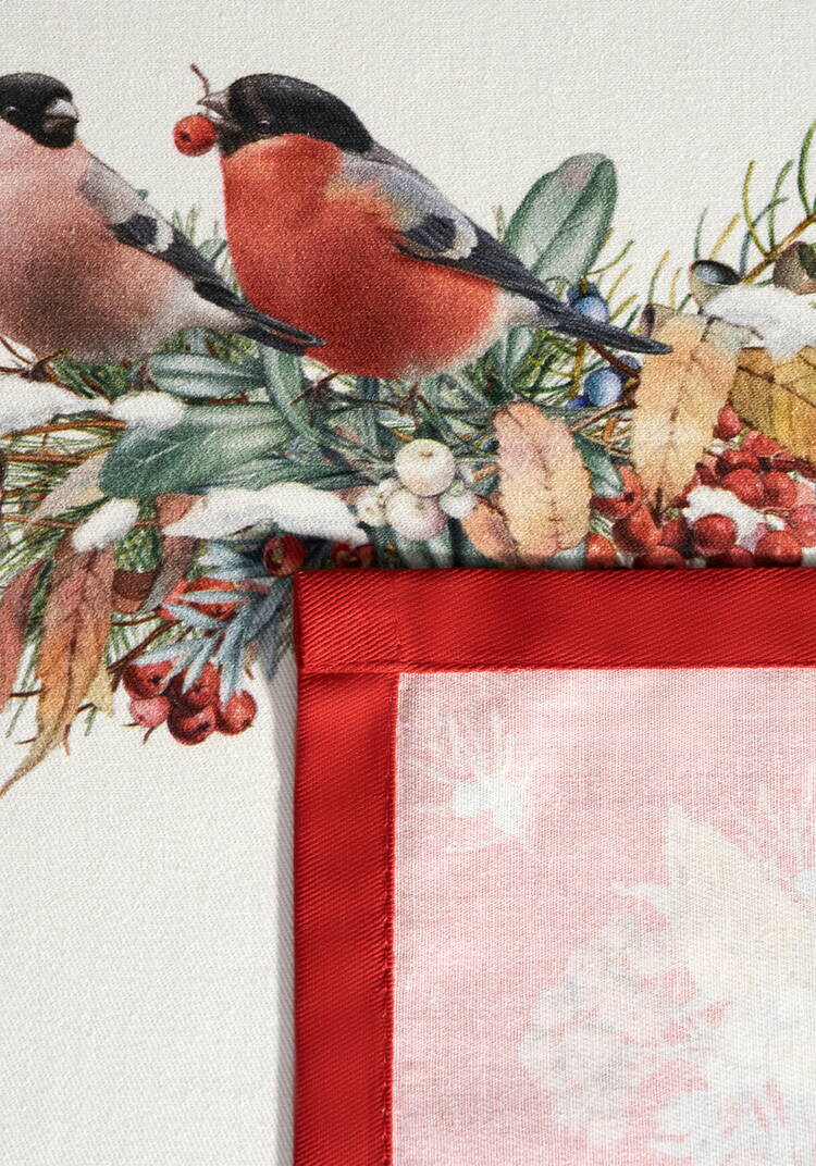 Скатерть Снегири шир.  750, рис. 4