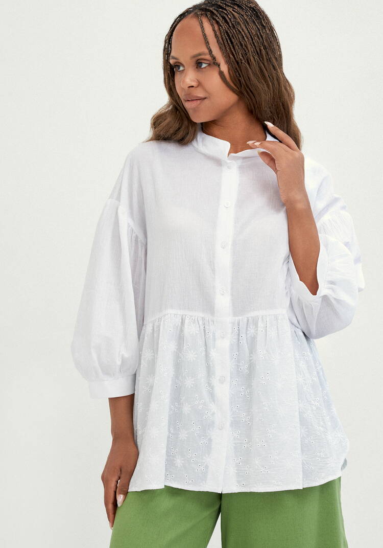 Блуза комбинированная с шитьём шир.  750, рис. 7