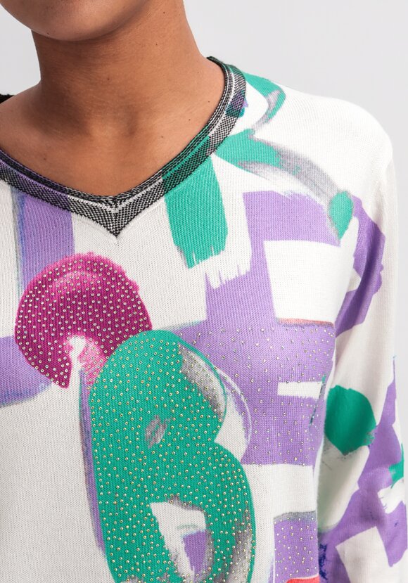 Джемпер с ярким орнаментом шир.  580, рис. 11