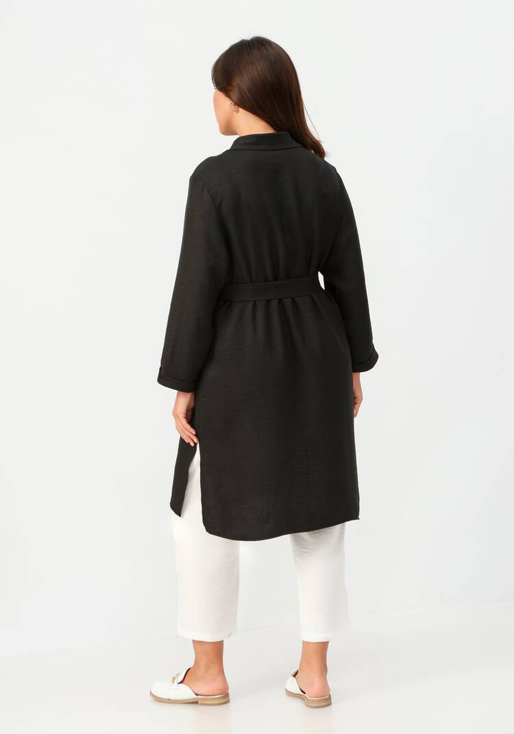 Туника с контрастными пуговицами на поясе шир.  750, рис. 11