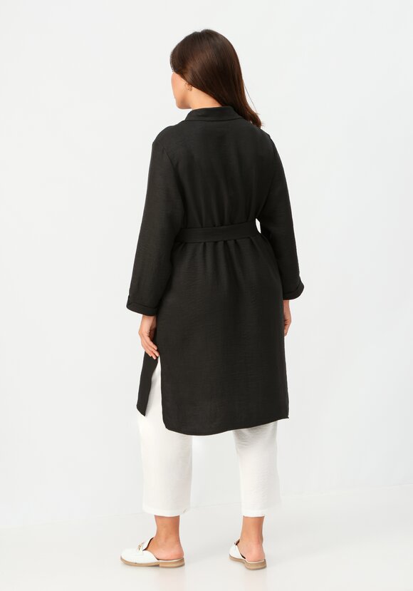 Туника с контрастными пуговицами на поясе шир.  580, рис. 11