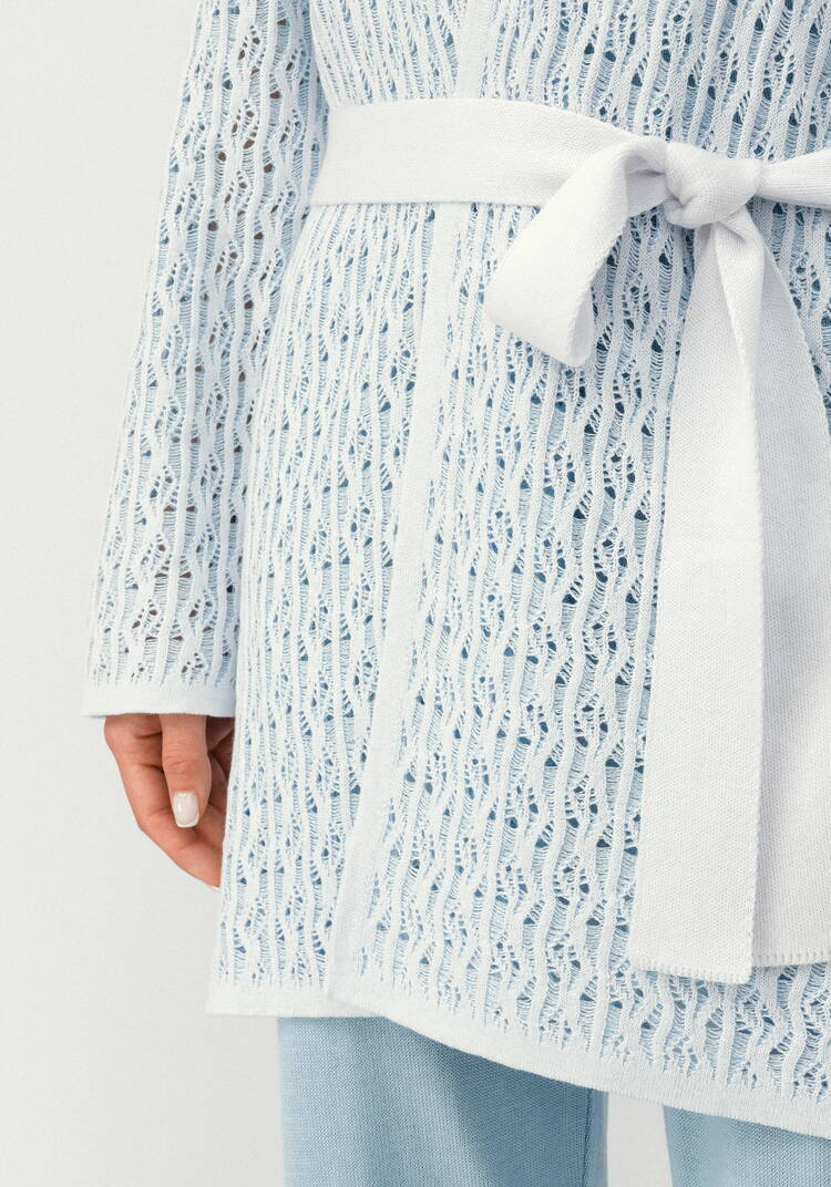 Кардиган ажурной вязки шир.  750, рис. 21