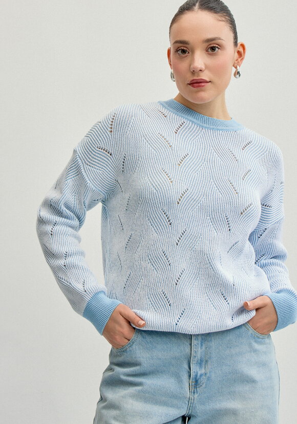 Джемпер с фактурным орнаментом шир.  580, рис. 16