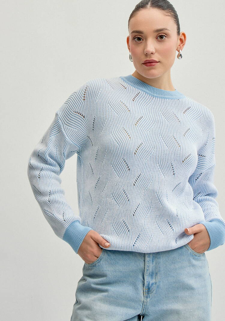 Джемпер с фактурным орнаментом шир.  750, рис. 16