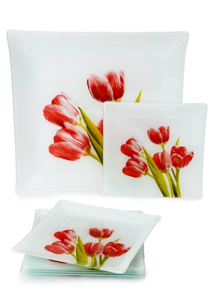 Набор из 6 тарелок и 1 блюда шир.  750, рис. 29