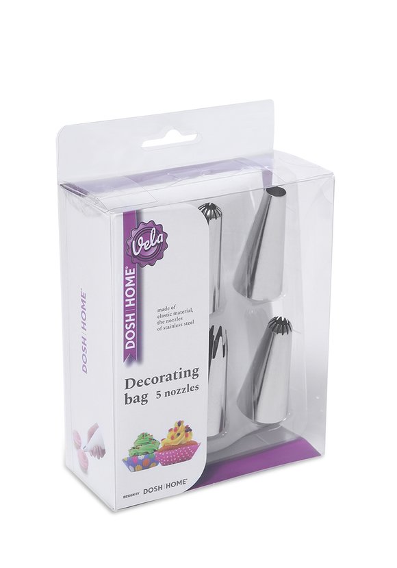 DOSH HOME Кондитерский мешок VELA, 5 насадок шир.  580, рис. 2