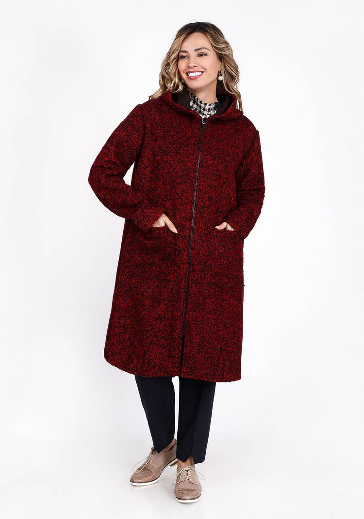 Пальто расклешенного кроя с капюшоном шир.  750, рис. 6