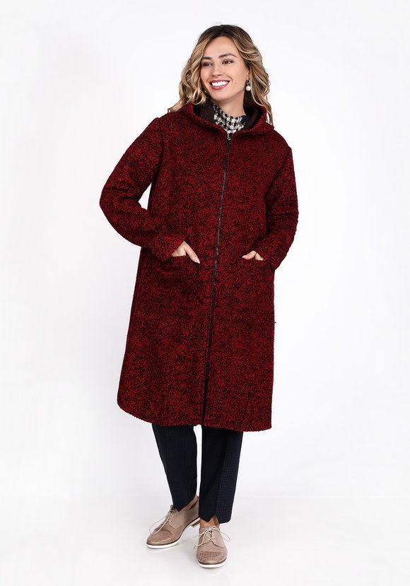 Пальто расклешенного кроя с капюшоном шир.  580, рис. 6