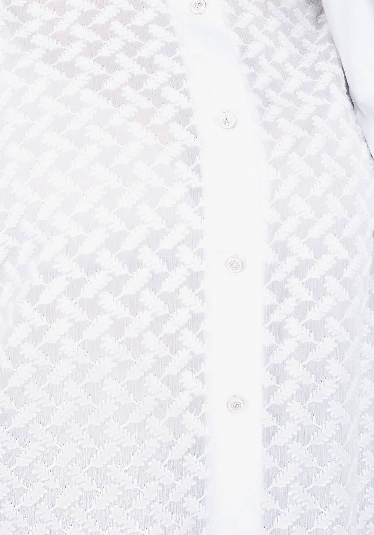 Блуза с вставками из шитья на шифоне шир.  750, рис. 6