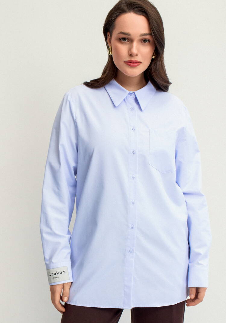 Рубашка хлопковая с шевроном на рукаве шир.  750, рис. 4